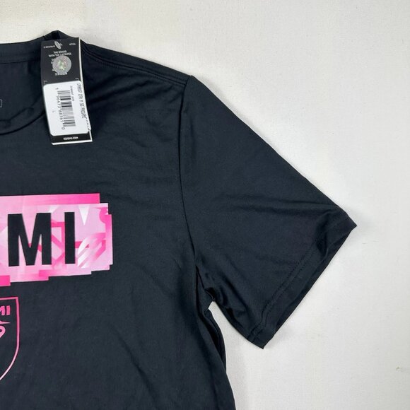 Adidas Inter Miami FC Short Sleeve Soccer Jersey Shirt Mens Large MLS Black - Picture 6 of 9